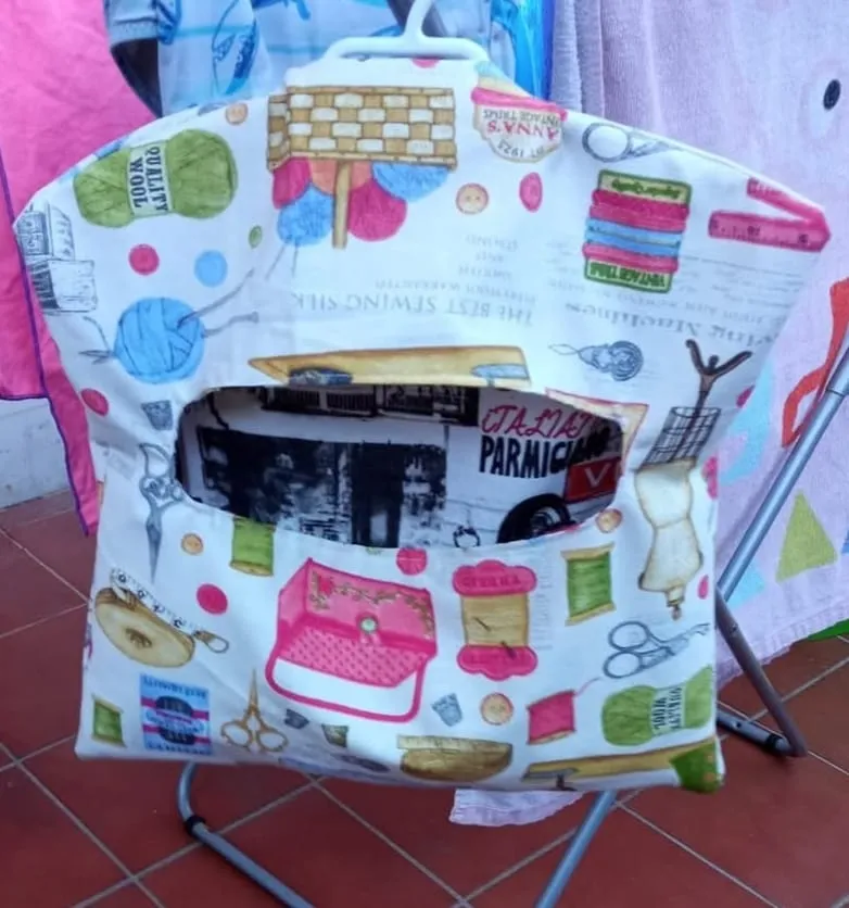 Bolsa para pinzas cosida a mano
